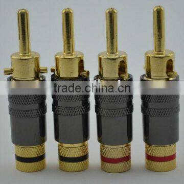 Hi-End Gold plated lock banana plug