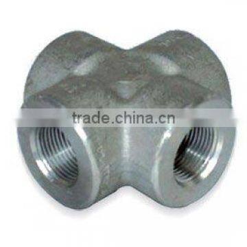 3" stainless steel 150 lb screwed equal cross