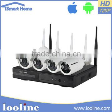 Looline Security Alarm Kits 720P CMOS IP Camera And 4Chs POE Switcher Connection Included