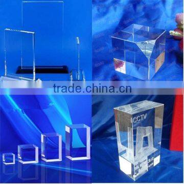 promotional K9 glass blank crystal block for engraving