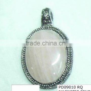 SGJGEMS PD09010 Whole Sale White Gemstone Clip Necklaces Pendants