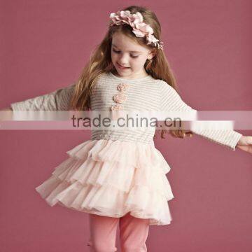 DK0051 dave bella 2015 autumn fashion printed princess kids dress girls clothes girls dress fairy dress