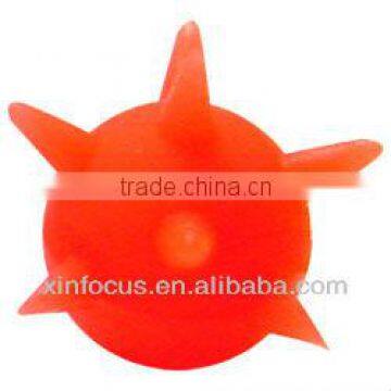 Silicone UV Tongue Tickler - Spikey Sphere Orange& body piercing jewelry accessory