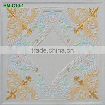 595*595mm Colored Gypsum/Plaster Ceiling Board Tiles With Fiber Glass