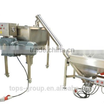 Horizontal ribbon mixer with plateform