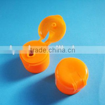 plastic bottle flip top cap, colour shampoo bottle lid 24mm