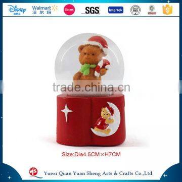 bear glass resin snow globe