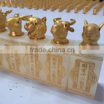 2015 Hot Sale Jade Seal, White jade seal,Jade craft chinese 12 animals jade seal