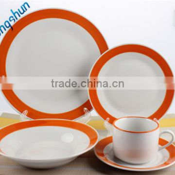 American style 20 pcs round porcelain dinner set for 4 people