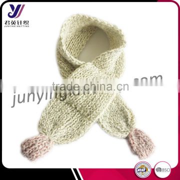 China factory sale unisex jacquard acrylic knitted infinity pashmina scarf (accept small order)