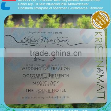 Fine Customized Printed Stainless Steel Invitation For Banquet