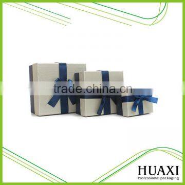 Different Sizes Paper Gift Packaging Box with Ribbon Rope