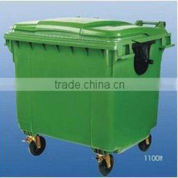 outdoor plastic 1100L garbage container