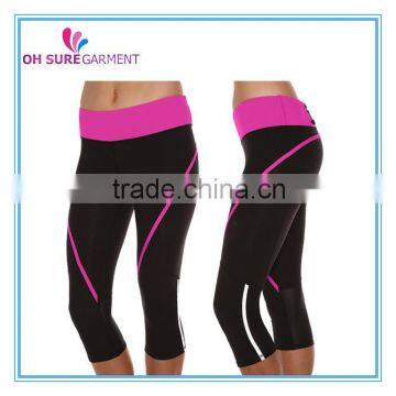 womens fitness tight, running tight, capri pants, nylon fitness legging