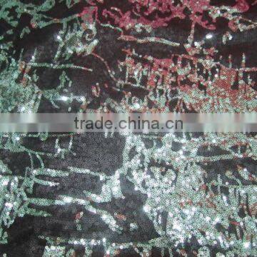 abstract allover spangle sequin embroidery net fabric for dress