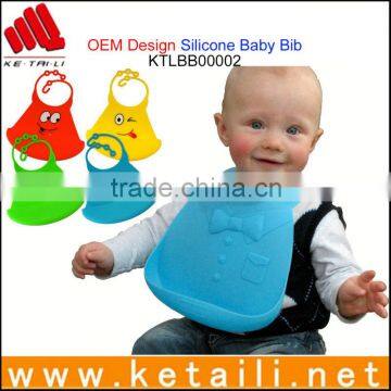 cartoon pattern silicone baby bibs