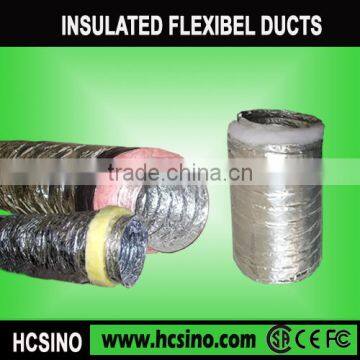 High quality fibeglass wool Insulated Flexible air Duct