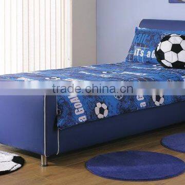 children leather bed frame , faux leather bed, blue children modern leather bed