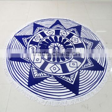 High quality 100% cotton circle cotton beach towel