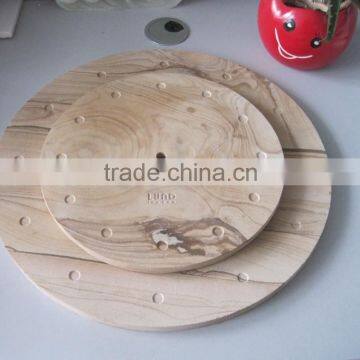 2016 new-design decorative ebgraved sandstone bell wall clock