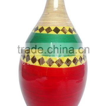 New design bamboo with coconut home decor vase