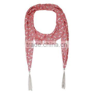 2015 Preppy Style Presentative Leaves Printing Fashion Chiffon Scarf photo-2