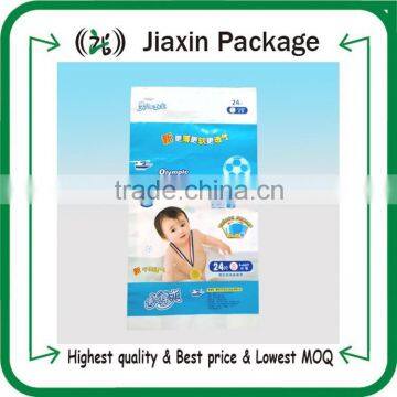 24pcs plastic printed disposable baby diapers packaging pouch bag