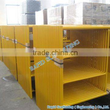 High Quality Types of Yellow Painted Mason Ladder Frame Scaffolding