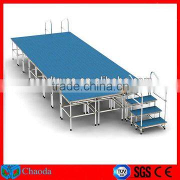 Hot sale Cheap CE ,SGS, TUV cetificited 1.22*1.22m or 1.22m*2.44m aluminum wedding party church stage designs