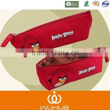 red color print Children's favorite Plush cartoon pencil bag