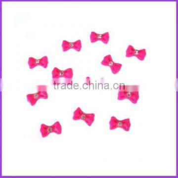 30pcs Bowknot Bow Tie Butterfly 3D Nail Art Decoration Pink HN611