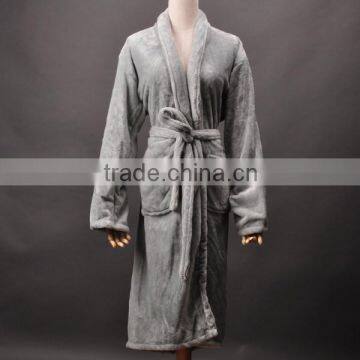 Wholesale Girls Red Flannel Fleece Bathrobe photo-5