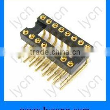 Pitch2.54mm ic socket connector right angle gold plated