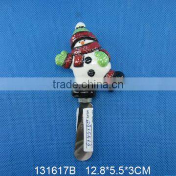 High quality ceramic Christmas snowman butter knife