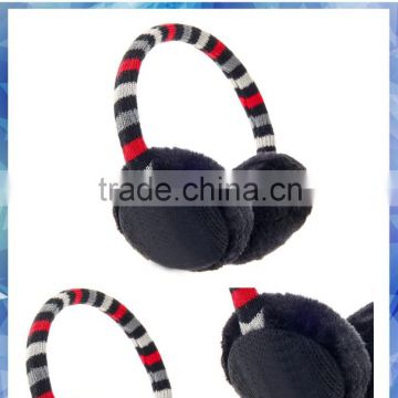 Striped fur earmuffs/fake fur earmuff/ear protector earmuff