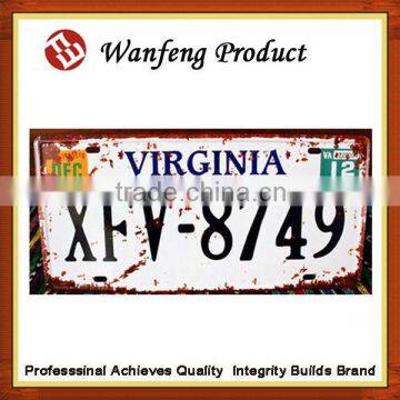 Customized Wholesale License Plate for Car , Moter Licenses ,bicycle Accessories
