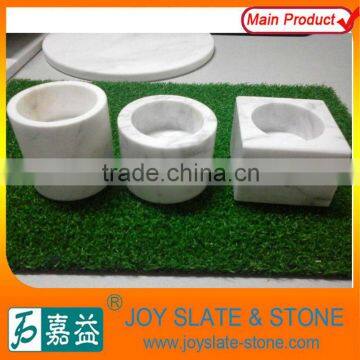 Natural Round Marble Candler