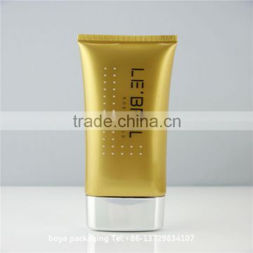 Oval Flat Cosmetic Tube with Metallic Cap