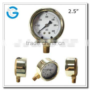 High quality bottom connection forged brass manometer