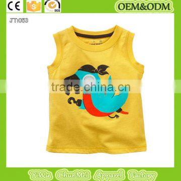 Sleeveless t shirt Birds kids kids t shirt printing kids cartoon t-shirt cotton Camera t-shirt Children's t-shirt boys t-shirt