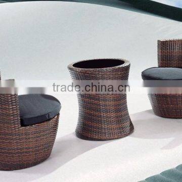 Synthetic rattan coffee table set resort and hotel furniture