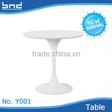 Simple white MDF tube restaurant coffee bar table Y001