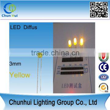 yellow high lumens 3mm led diode