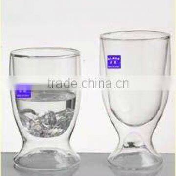 Double wall glass cup