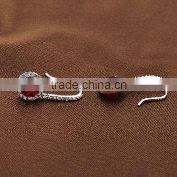Jewelry Fashion Crystal Drop Ruby Earrings photo-4
