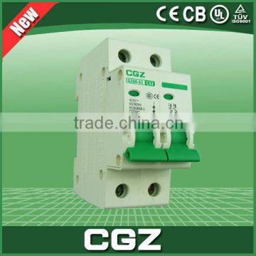 2015 automatic white types of mccb gz47-63 circuit breaker