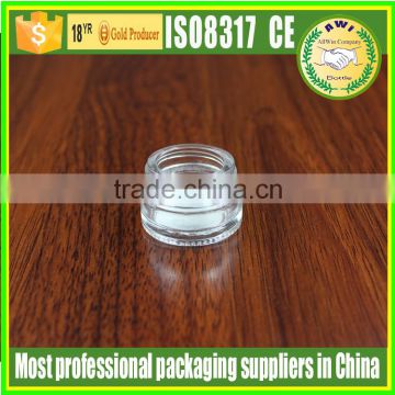 clear cosmetic glass cream jar with gold cap 5g unique shape series set cosmetic packaging