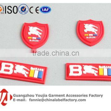 High Quality Customized PVC Rubber Silicone Label Patch For Bag