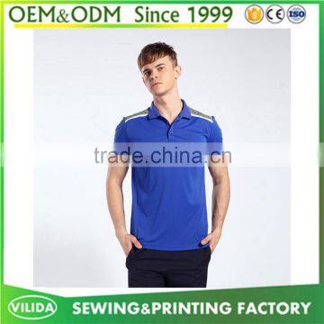 Factory price mens 100% polyester dry fit blank polo shirt breathable sport polo shirt