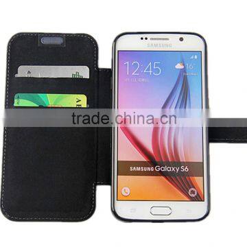 Good Quality Durable Leather Flip Case for Samsung Galaxy S6